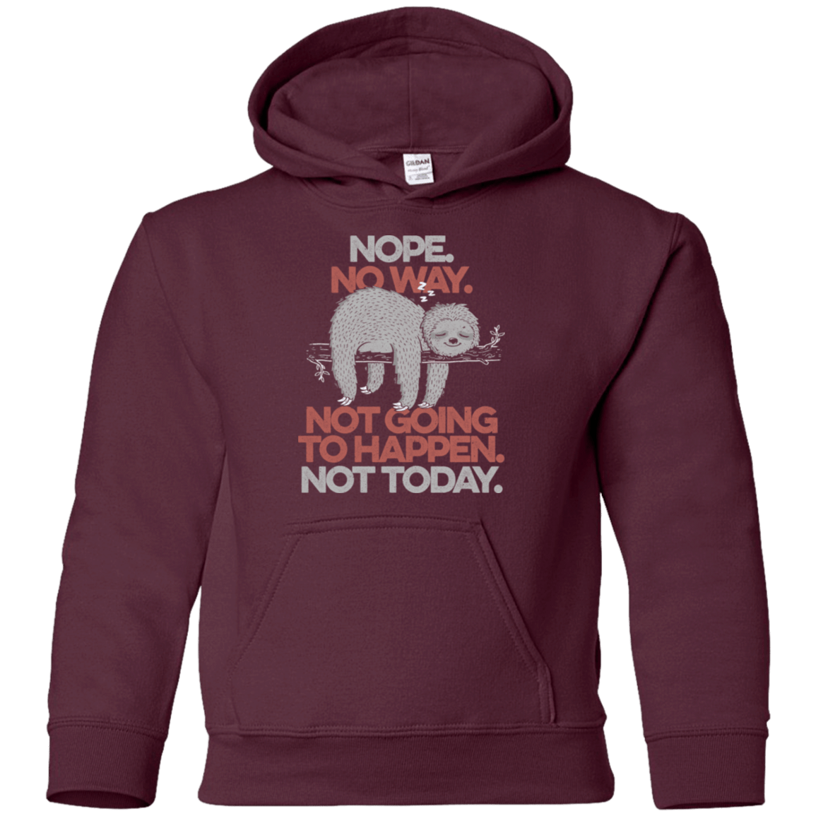 Sweatshirts Maroon / YS Nope No Way Youth Hoodie