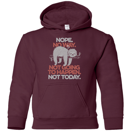 Sweatshirts Maroon / YS Nope No Way Youth Hoodie