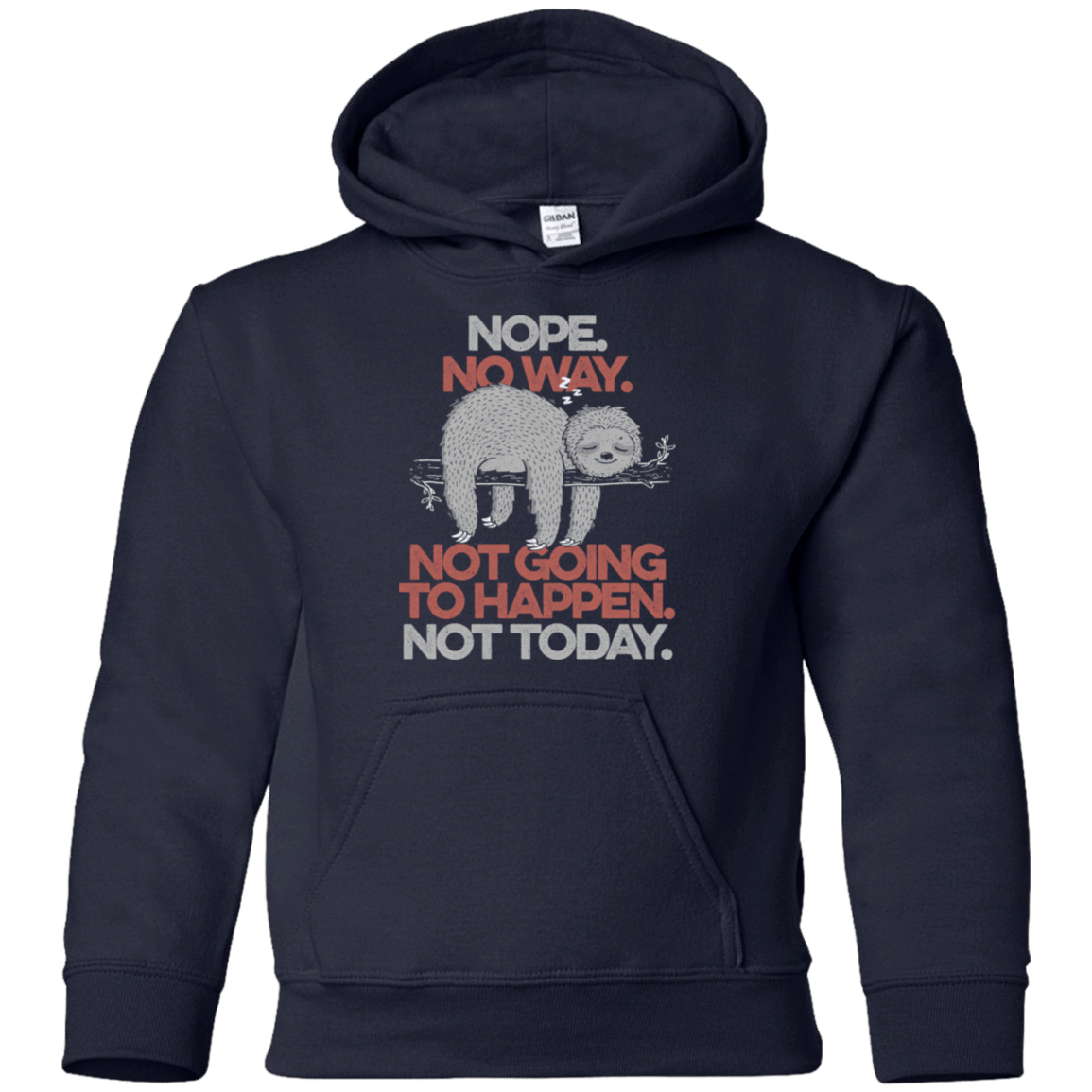 Sweatshirts Navy / YS Nope No Way Youth Hoodie