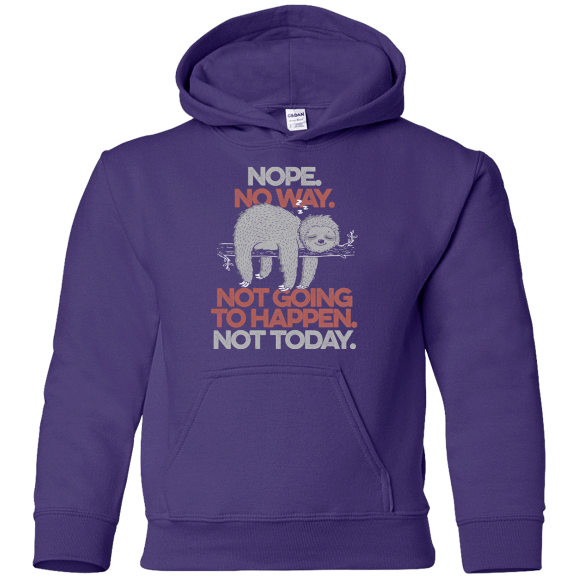 Sweatshirts Purple / YS Nope No Way Youth Hoodie