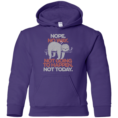 Sweatshirts Purple / YS Nope No Way Youth Hoodie