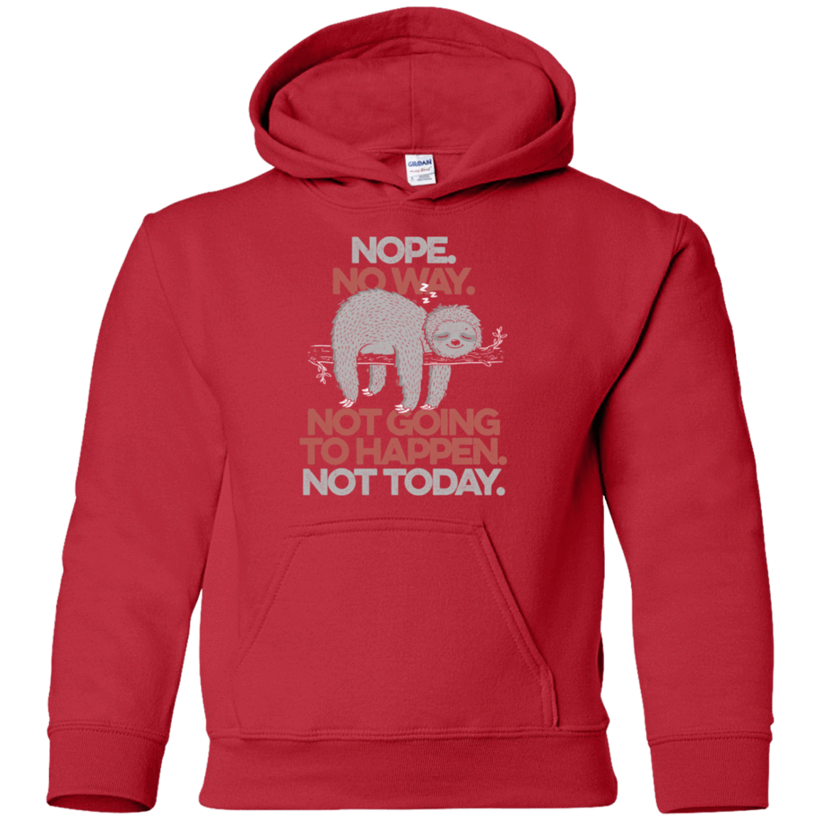 Sweatshirts Red / YS Nope No Way Youth Hoodie