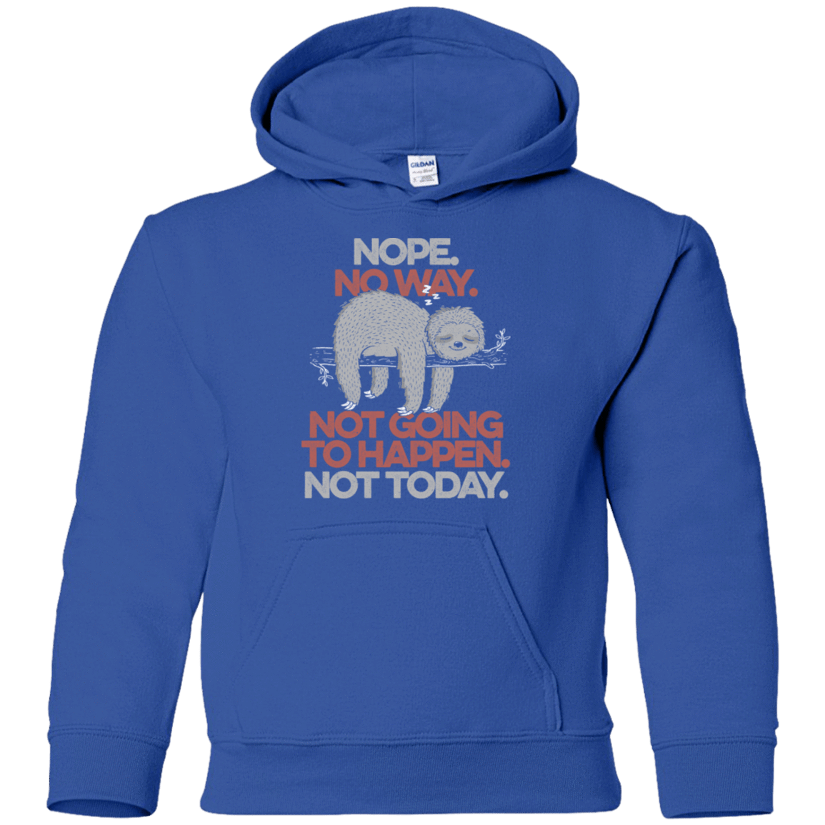 Sweatshirts Royal / YS Nope No Way Youth Hoodie