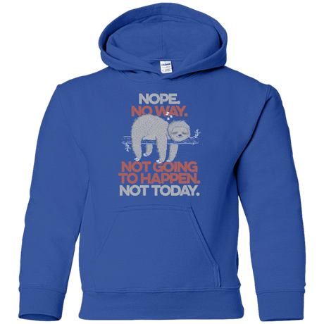 Sweatshirts Royal / YS Nope No Way Youth Hoodie