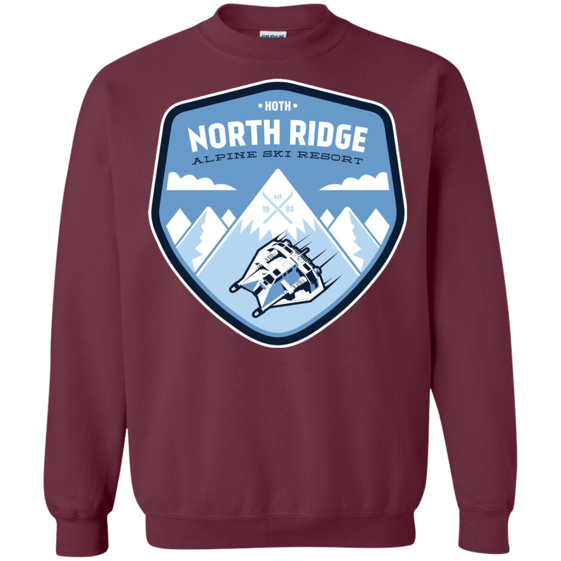 Sweatshirts Maroon / Small North Ridge Ski Resort Crewneck Sweatshirt