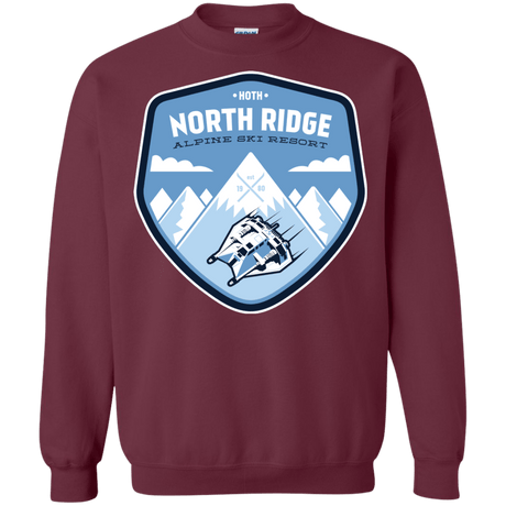 Sweatshirts Maroon / Small North Ridge Ski Resort Crewneck Sweatshirt