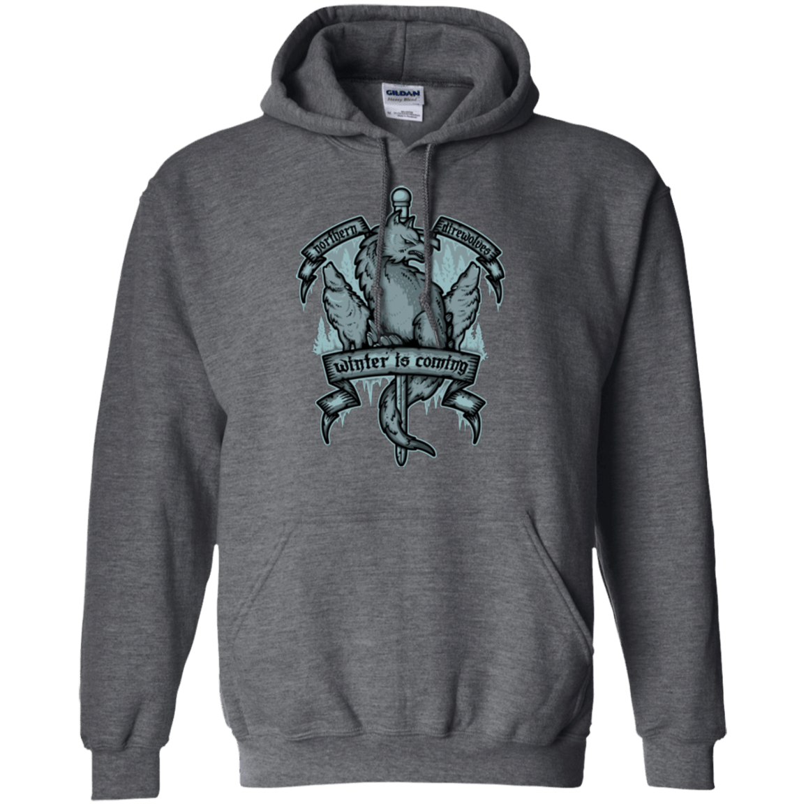 Sweatshirts Dark Heather / Small Northern Direwolves Pullover Hoodie