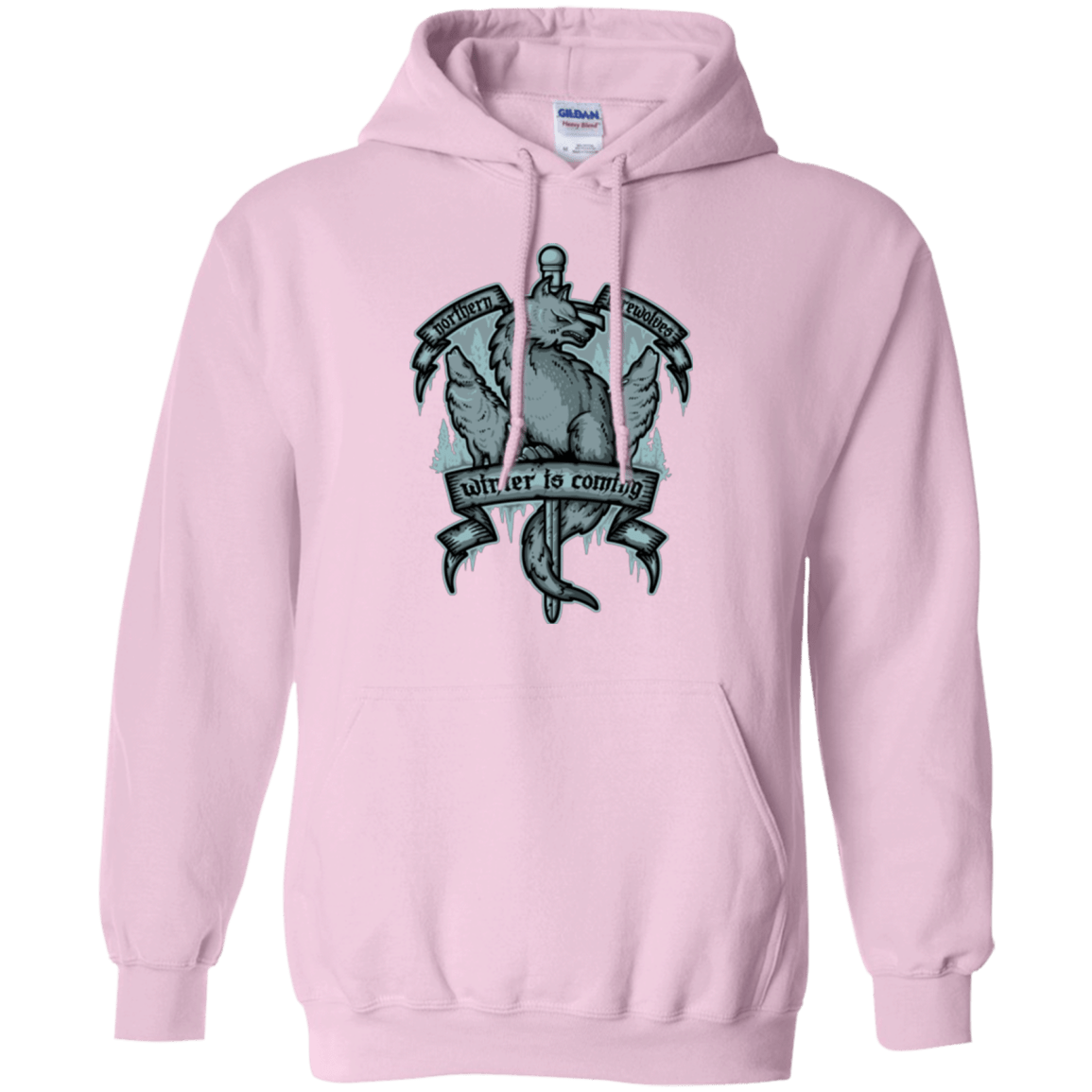 Sweatshirts Light Pink / Small Northern Direwolves Pullover Hoodie
