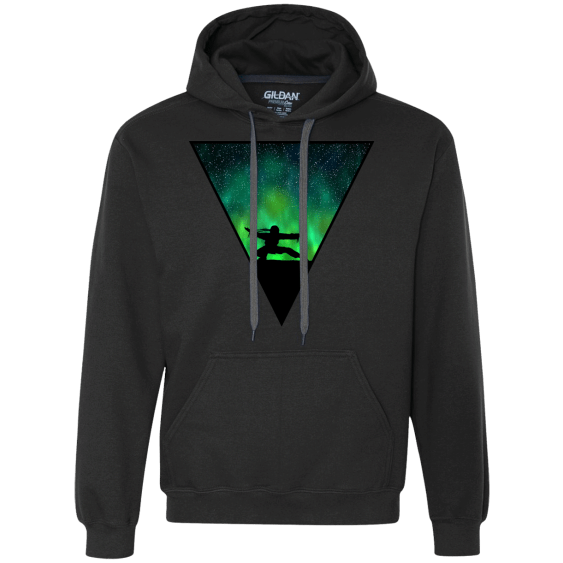 Sweatshirts Black / S Northern Lights Pose Premium Fleece Hoodie