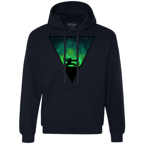 Sweatshirts Navy / S Northern Lights Pose Premium Fleece Hoodie