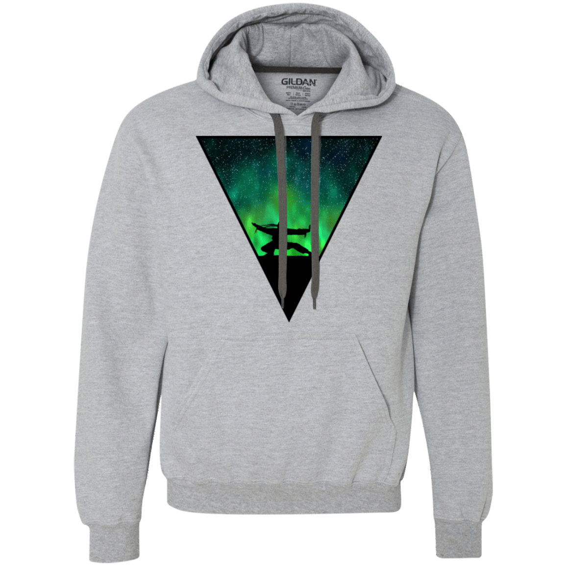 Sweatshirts Sport Grey / S Northern Lights Pose Premium Fleece Hoodie