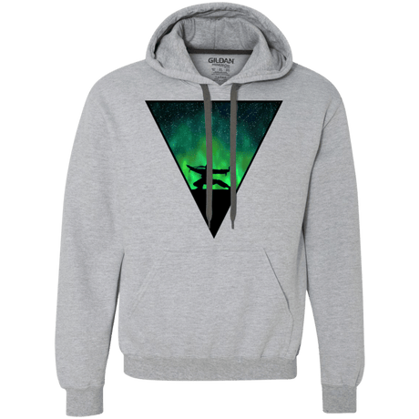 Sweatshirts Sport Grey / S Northern Lights Pose Premium Fleece Hoodie