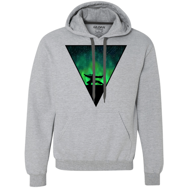 Sweatshirts Sport Grey / S Northern Lights Pose Premium Fleece Hoodie