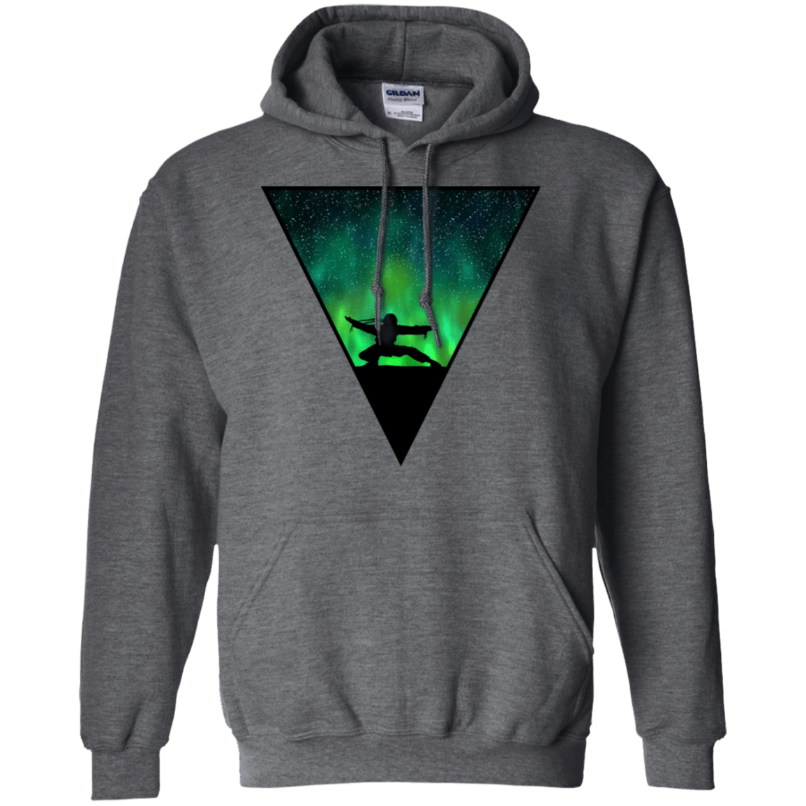 Sweatshirts Dark Heather / S Northern Lights Pose Pullover Hoodie