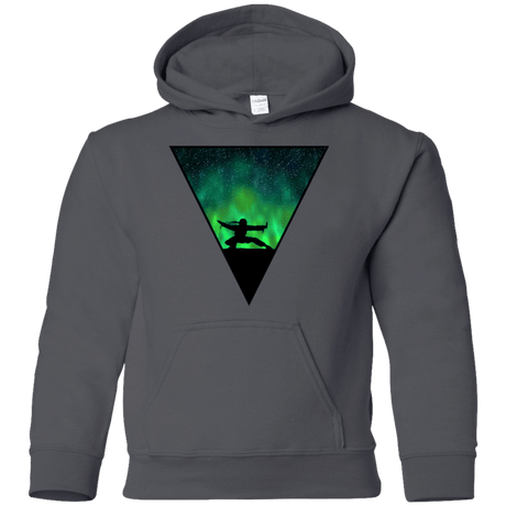 Sweatshirts Charcoal / YS Northern Lights Pose Youth Hoodie