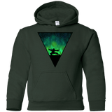 Sweatshirts Forest Green / YS Northern Lights Pose Youth Hoodie