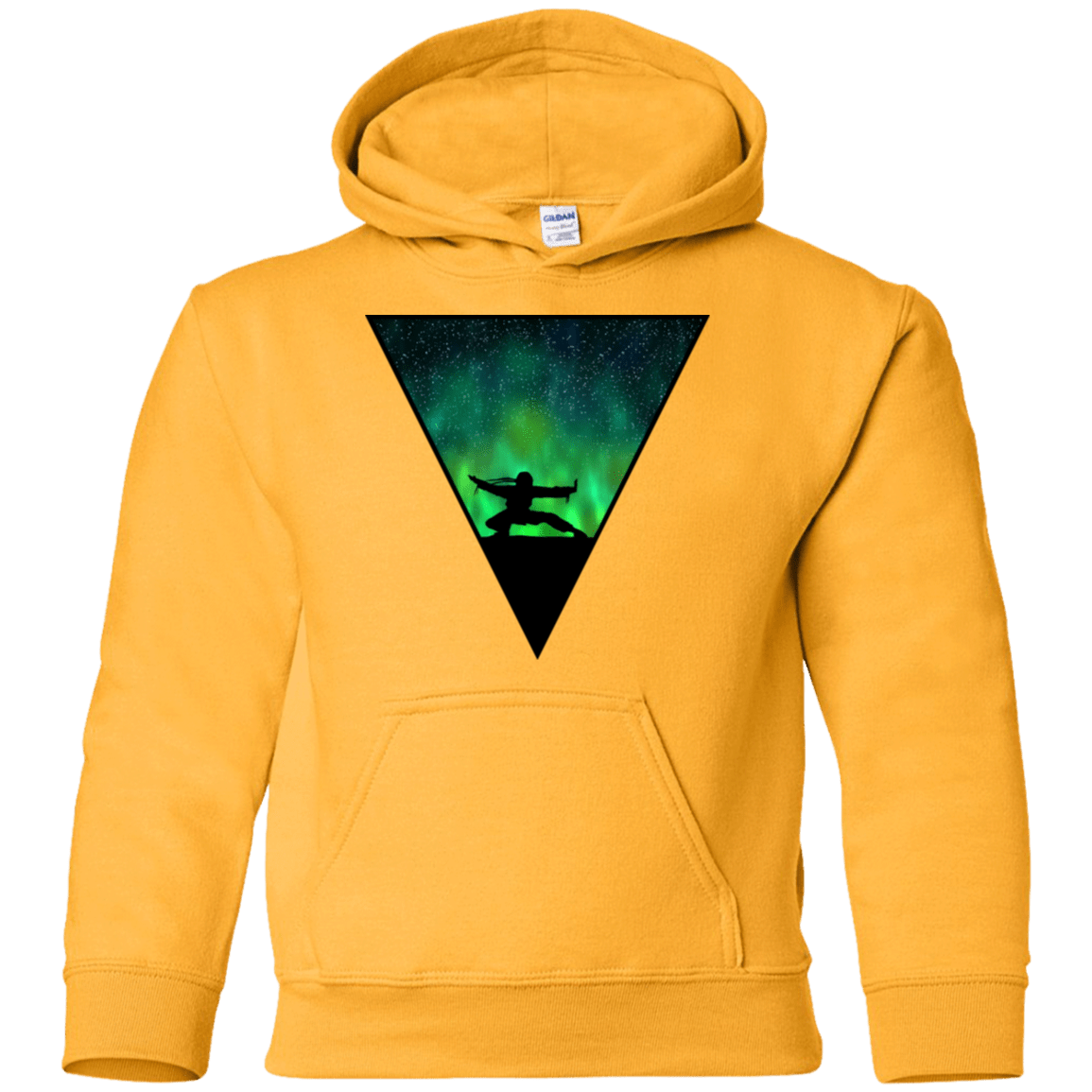 Sweatshirts Gold / YS Northern Lights Pose Youth Hoodie