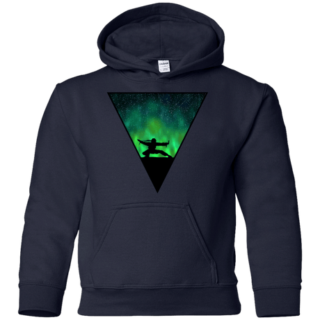 Sweatshirts Navy / YS Northern Lights Pose Youth Hoodie