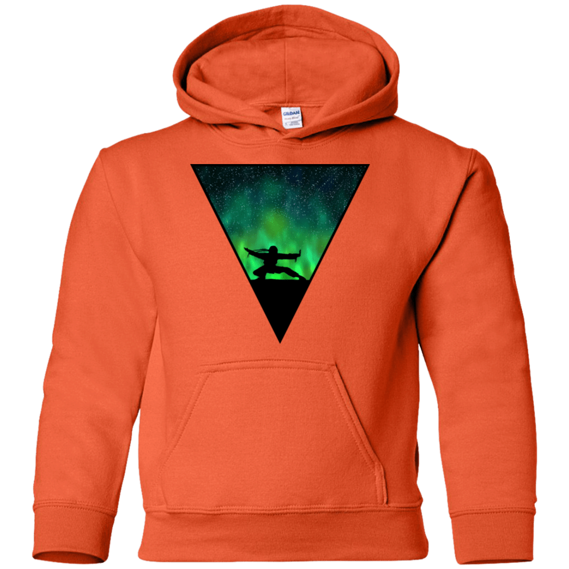 Sweatshirts Orange / YS Northern Lights Pose Youth Hoodie