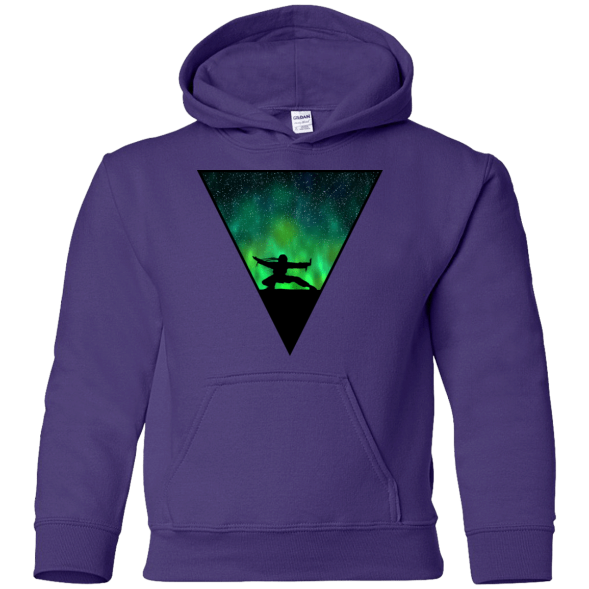 Sweatshirts Purple / YS Northern Lights Pose Youth Hoodie