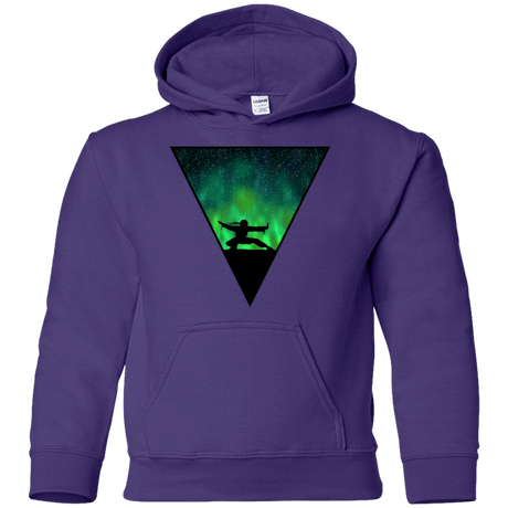 Sweatshirts Purple / YS Northern Lights Pose Youth Hoodie