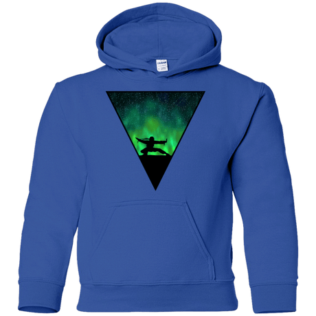 Sweatshirts Royal / YS Northern Lights Pose Youth Hoodie