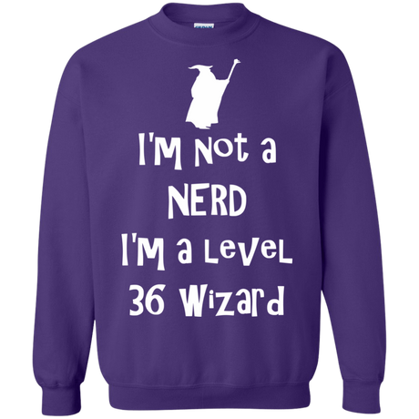 Sweatshirts Purple / S Not a Nerd Crewneck Sweatshirt