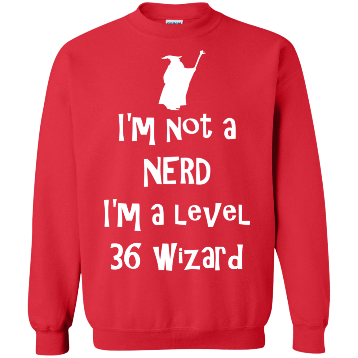 Sweatshirts Red / S Not a Nerd Crewneck Sweatshirt