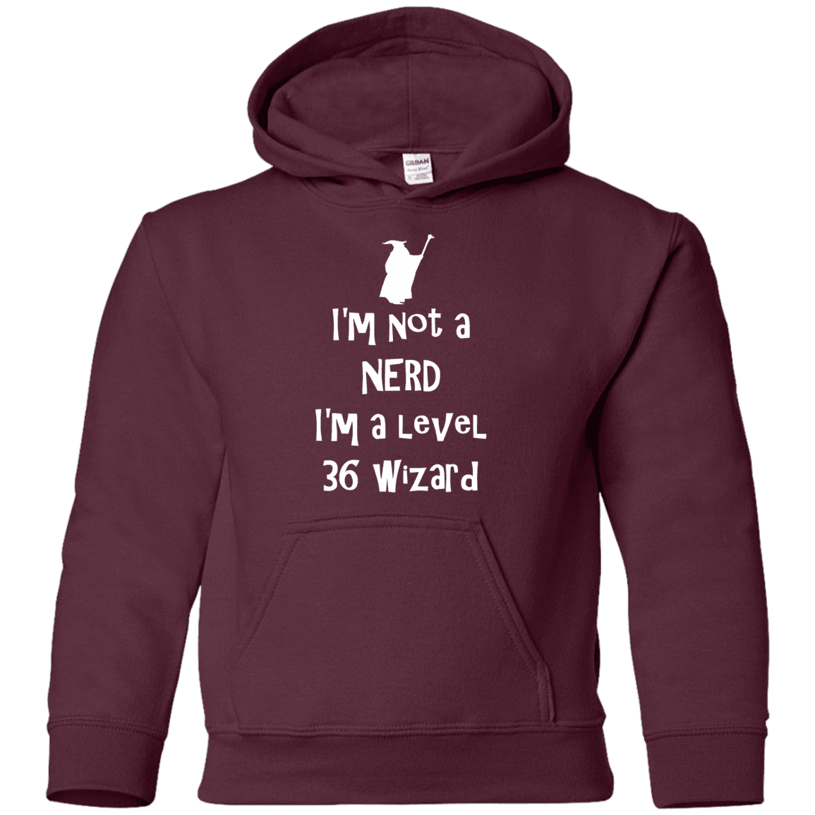 Sweatshirts Maroon / YS Not a Nerd Youth Hoodie