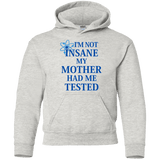 Sweatshirts Ash / YS Not insane Youth Hoodie