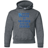 Sweatshirts Dark Heather / YS Not insane Youth Hoodie