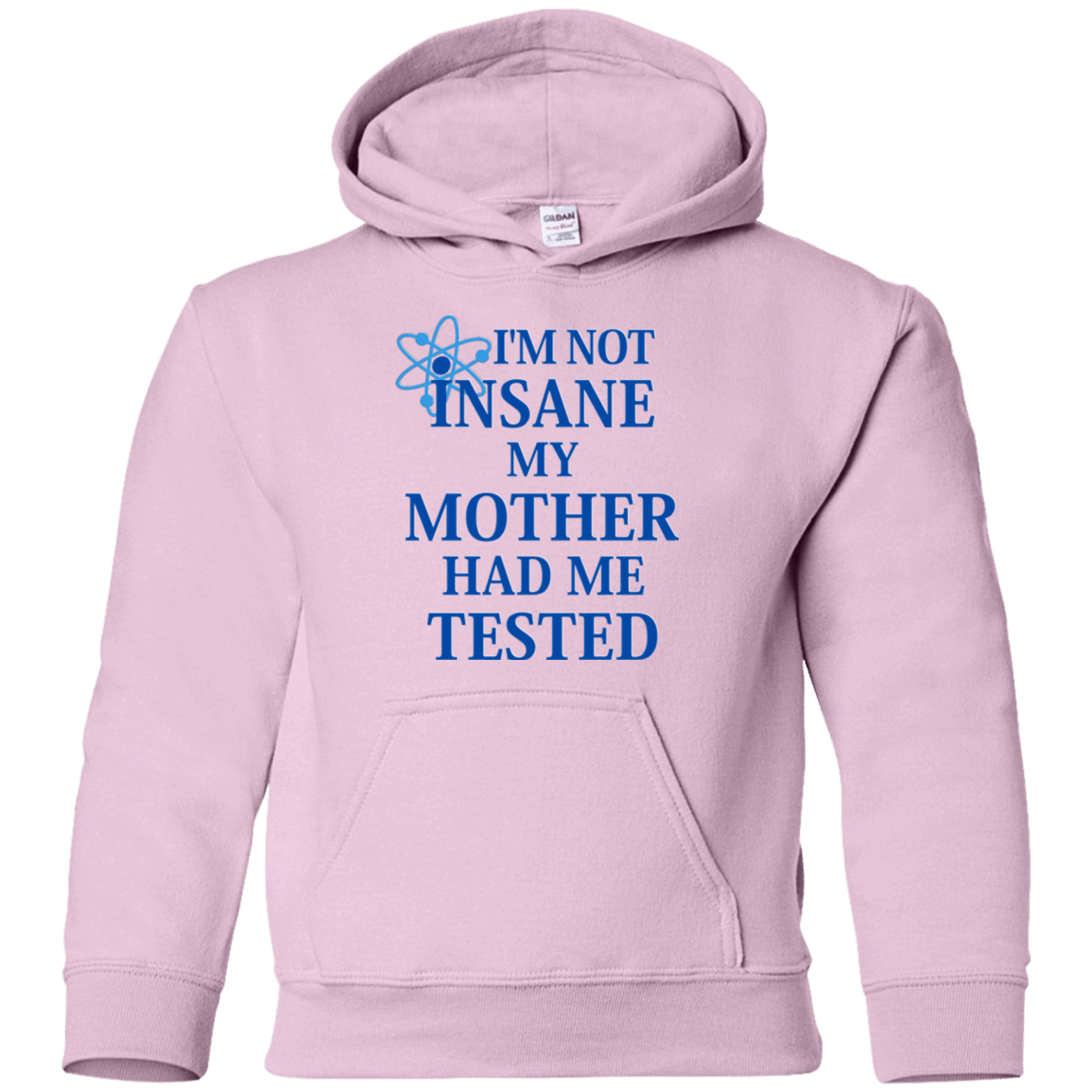 Sweatshirts Light Pink / YS Not insane Youth Hoodie