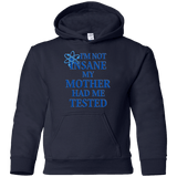 Sweatshirts Navy / YS Not insane Youth Hoodie