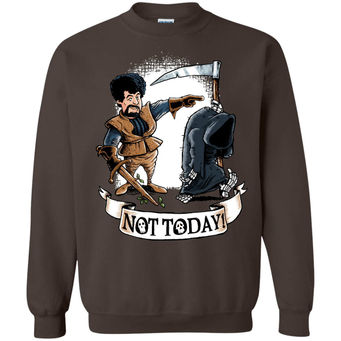 Sweatshirts Dark Chocolate / Small Not Today Crewneck Sweatshirt