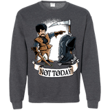 Sweatshirts Dark Heather / Small Not Today Crewneck Sweatshirt