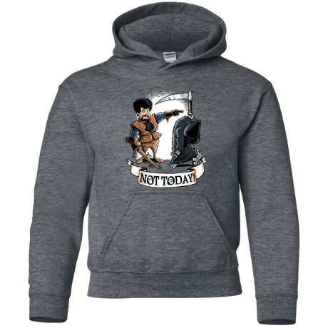 Sweatshirts Dark Heather / YS Not Today Youth Hoodie