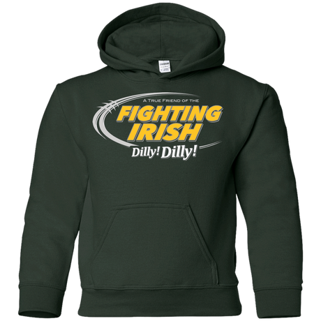 Sweatshirts Forest Green / YS Notre Dame Dilly Dilly Youth Hoodie