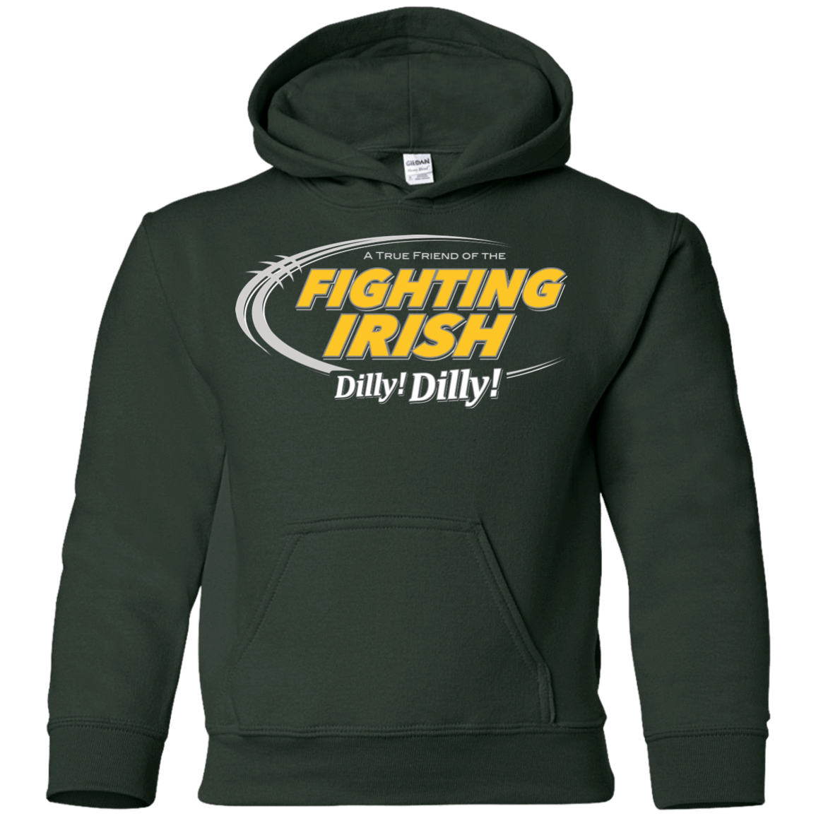 Sweatshirts Forest Green / YS Notre Dame Dilly Dilly Youth Hoodie