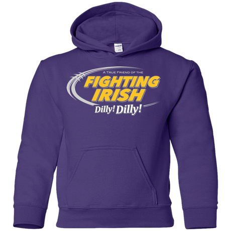 Sweatshirts Purple / YS Notre Dame Dilly Dilly Youth Hoodie