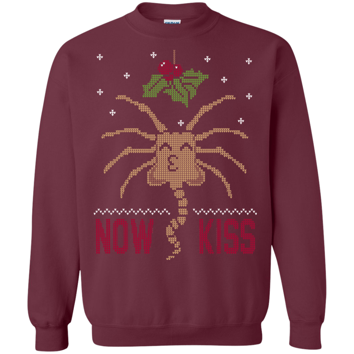 Sweatshirts Maroon / S Now Kiss Crewneck Sweatshirt