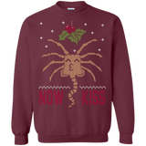 Sweatshirts Maroon / S Now Kiss Crewneck Sweatshirt