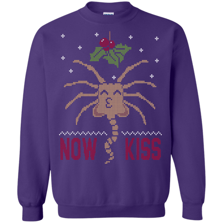 Sweatshirts Purple / S Now Kiss Crewneck Sweatshirt