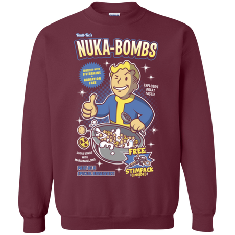 Sweatshirts Maroon / Small Nuka Bombs Crewneck Sweatshirt