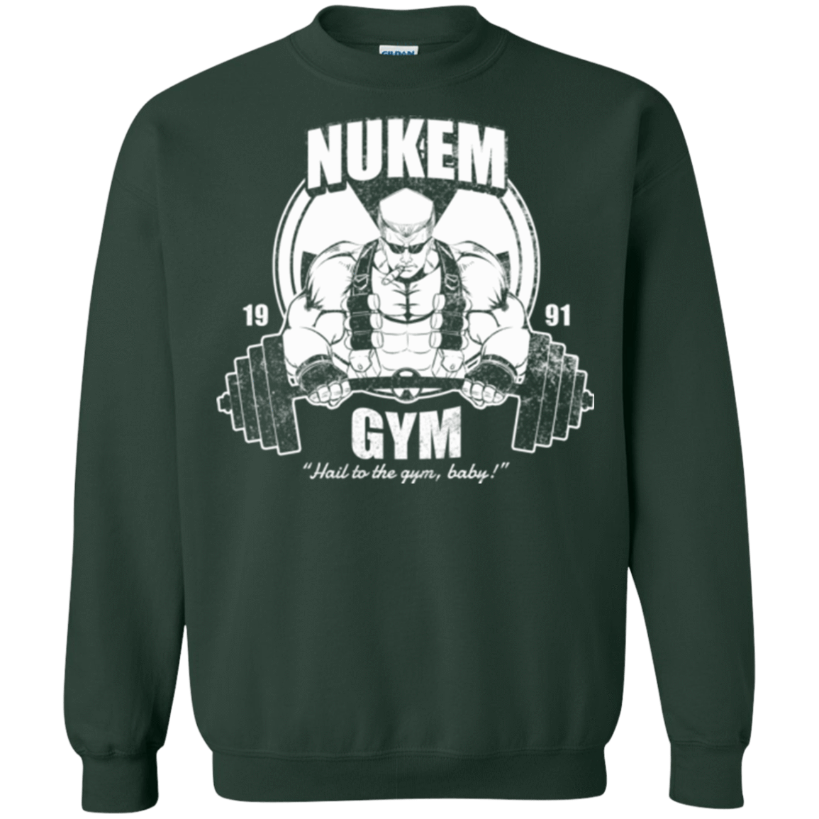 Sweatshirts Forest Green / Small Nukem Gym Crewneck Sweatshirt