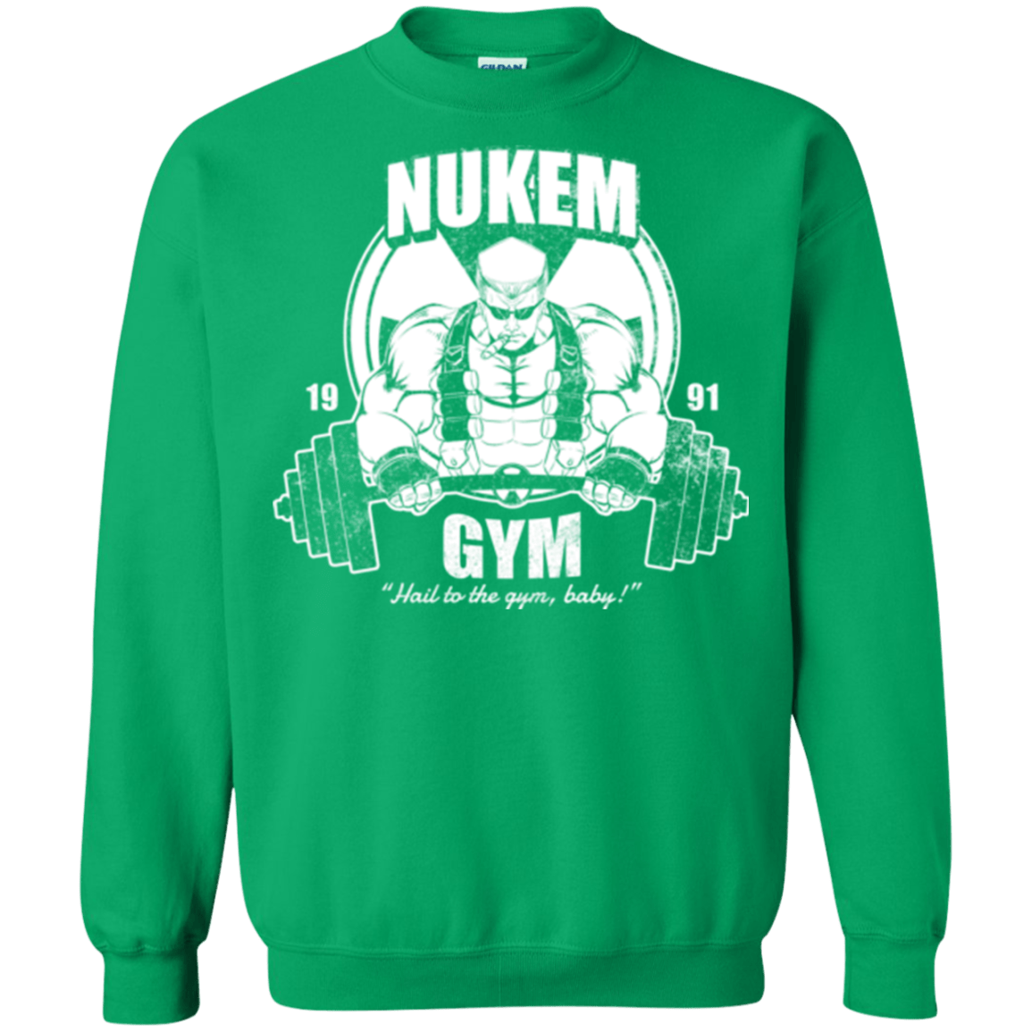 Sweatshirts Irish Green / Small Nukem Gym Crewneck Sweatshirt