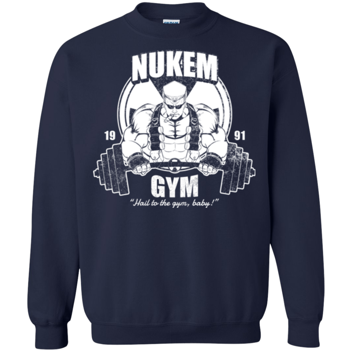 Sweatshirts Navy / Small Nukem Gym Crewneck Sweatshirt