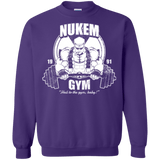 Sweatshirts Purple / Small Nukem Gym Crewneck Sweatshirt