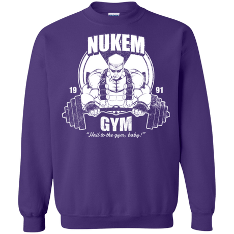 Sweatshirts Purple / Small Nukem Gym Crewneck Sweatshirt
