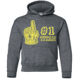 Sweatshirts Dark Heather / YS Number One Titan Youth Hoodie