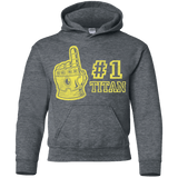 Sweatshirts Dark Heather / YS Number One Titan Youth Hoodie